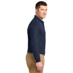 Port Authority Shirts: Men's Silk Touch Navy Polo Shirt K500LS NVY 11 Port Authority Shirts: Men's Silk Touch Navy Polo Shirt K500LS NVY -Work Clothes Store k500ls navy model side 072014