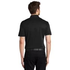 Port Authority Shirt: Men's K540 BLK Black Silk Touch Performance Polo -Work Clothes Store k540 black model back