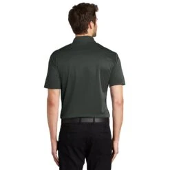 Port Authority Shirt: Men's K540 SG Steel Grey Silk Touch Performance Polo -Work Clothes Store k540 steelgrey model back