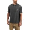 Carhartt Shirts: Men's K570 CRH Carbon Heather Pocket Short Sleeve Polo -Work Clothes Store k570crh