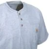 Carhartt Shirts: Men's Heather Grey K84 HGY Cotton Henley Work Shirt -Work Clothes Store k84hgy carharttcd 01 1