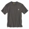 Carhartt Shirts: Men's K87 306 Peat Heavyweight Pocket Short Sleeve Loose Fit T Shirt -Work Clothes Store k87 306 s19