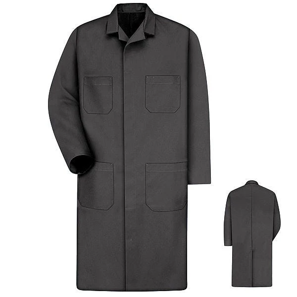 Red Kap Work Clothes: Men's Charcoal Full Lenght Shop Coat KT30 CH 4 Red Kap Work Clothes: Men's Charcoal Full Lenght Shop Coat KT30 CH - Image 2