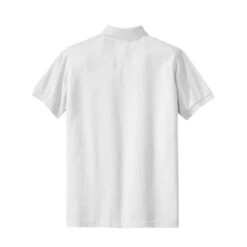 Port Authority Shirts: Women's White Cotton Knit Polo Shirt L420 WHT -Work Clothes Store l420 white back fs06