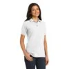 Port Authority Shirts: Women's White Cotton Knit Polo Shirt L420 WHT 1 Port Authority Shirts: Women's White Cotton Knit Polo Shirt L420 WHT -Work Clothes Store l420 white model 3q 082018