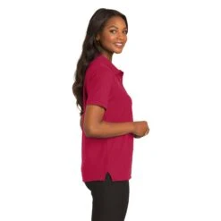 Port Authority Shirts: Women's Red Polo Shirt L500 RED -Work Clothes Store l500 red model side 082018