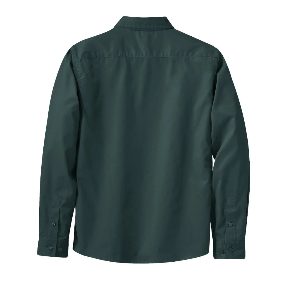 Port Authority Shirts: Women's Green Cotton/Poly Woven Shirt L608 DGR 8 Port Authority Shirts: Women's Green Cotton/Poly Woven Shirt L608 DGR - Image 6