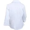 Port Authority Blouses: L6290 Women's White 3/4 Sleeve Open-Neck Blouse