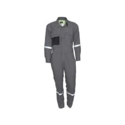 MCR Safety Coveralls: Men's SBC1011 Grey Summit Breeze FR Long Sleeve Coveralls