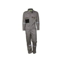 MCR Safety Coveralls: Men's SBC2011 Gray Summit Breeze FR Long Sleeve Coveralls