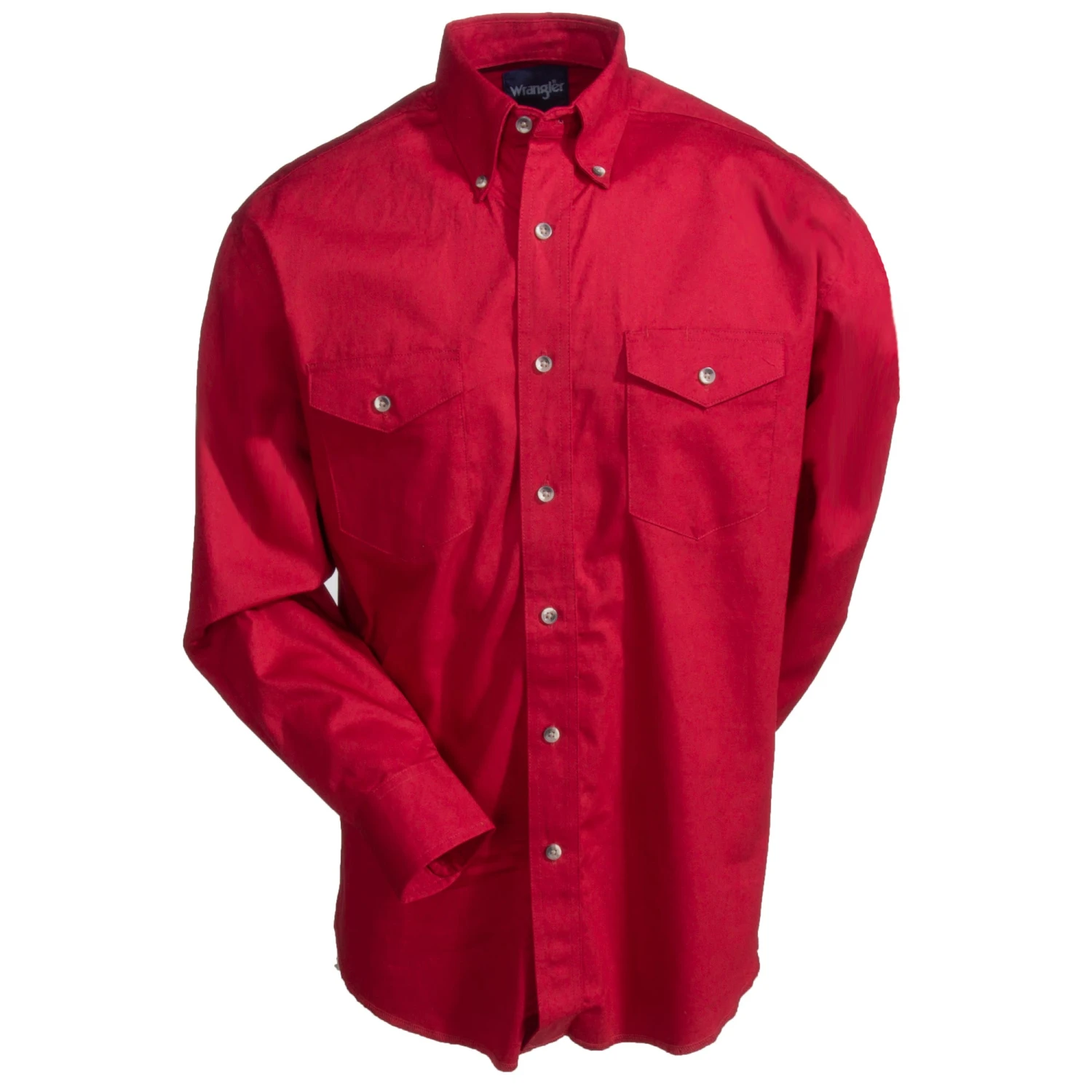 Wrangler Shirts: Men's Red MP3522 R Twill Long Sleeve Western Shirt 5 Wrangler Shirts: Men's Red MP3522 R Twill Long Sleeve Western Shirt - Image 3