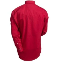 Wrangler Shirts: Men's Red MP3522 R Twill Long Sleeve Western Shirt 6 Wrangler Shirts: Men's Red MP3522 R Twill Long Sleeve Western Shirt -Work Clothes Store mp3522r 3
