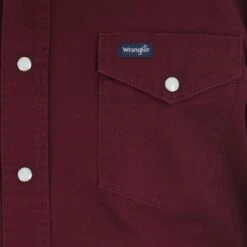 Wrangler Shirts: Men's MS70719 Red Oxide Authentic Cowboy Cut Work Shirt -Work Clothes Store ms70719 bd01 swbd prd
