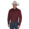 Wrangler Shirts: Men's MS70719 Red Oxide Authentic Cowboy Cut Work Shirt -Work Clothes Store ms70719 bf01 swff prd