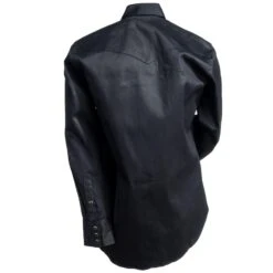 Wrangler Shirts: Men's Black MS70819 Cowboy Cut Long Sleeve Twill Shirt -Work Clothes Store ms70819 4