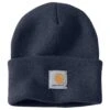 Carhartt Caps: Navy Blue Acrylic Knit Watch Hat A18 NVY