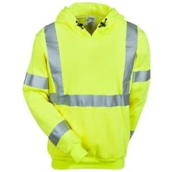 Occunomix Sweatshirts: Men's LUX SWT3FR Flame Resistant Hi Vis Sweatshirt -Work Clothes Store occunomix swt3fr ym f 01