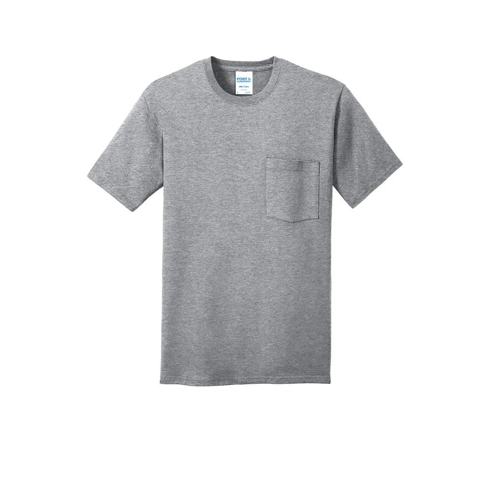 Port & Company Shirt: Men's PC54P AH Athletic Heather Core Cotton Pocket Tee 7 Port & Company Shirt: Men's PC54P AH Athletic Heather Core Cotton Pocket Tee - Image 5