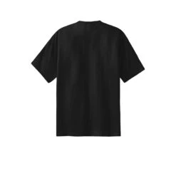 Port & Company Shirts: Men's Black PC61 JBK Cotton Essential Tee Shirt -Work Clothes Store pc61 jetblack flat back