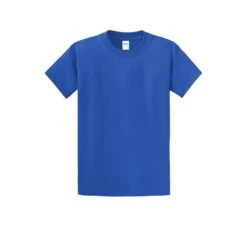 Port & Company Shirts: Men's Royal Blue PC61 RYL Essential T-Shirt -Work Clothes Store pc61 royal flat front