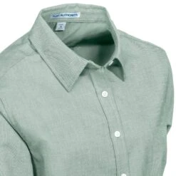 Port Authority Shirts: Women's L658 GRN SuperPro Green Oxford Shirt -Work Clothes Store port authority l658 grn cd 01