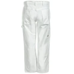 Red Kap Pants: Men's PC80 WH White Painter Dungaree Work Pants -Work Clothes Store red kap pc80wh2 b 01