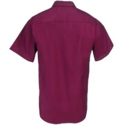 Red Kap Shirts: Men's SP24 BY Short-Sleeve Industrial Burgundy Work Shirt -Work Clothes Store red kap sp24by b 01