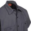 Red Kap Shirts: Men's SP24 CH Grey Short-Sleeve Industrial Work Shirt -Work Clothes Store red kap sp24ch cd 01
