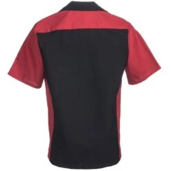 Red Kap Shirts: Men's SY20 BR Black/Red Short-Sleeve Ripstop Crew Uniform Shirt -Work Clothes Store red kap sy10br b 01 1