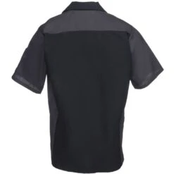 Red Kap Shirts: Men's SY20 BC Black/Grey Cotton Ripstop Short-Sleeve Uniform Shirt -Work Clothes Store red kap sy10ng b 01 1