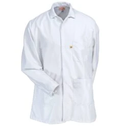 Red Kap Work Clothes: Men's KK26 WH White ESD 33-Inch Lab Jacket -Work Clothes Store redkap kk26wh f 01