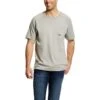 Ariat Rebar Shirt: Men's 10025373 Heather Grey Rebar Cotton Strong T-Shirt -Work Clothes Store s19 mns work lacunha 10025373 front