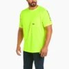 Ariat Rebar Shirts: Men's 10031037 Neon Lime Heat Fighter T-Shirt -Work Clothes Store s21 mns work 10031037 front