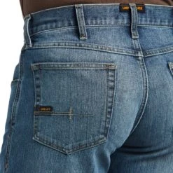 Ariat Rebar Jeans: Men's 10039288 Edgewood Rebar M5 Basic Stackable Straight Leg Jeans -Work Clothes Store s22 mns work 10039288 detail02
