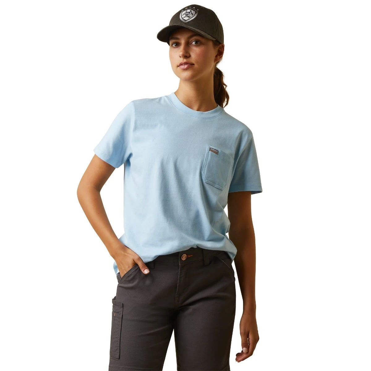 Ariat Rebar Shirts: Women's 10043848 Clearsky CottonStrong Roughneck Graphic T-Shirt 4 Ariat Rebar Shirts: Women's 10043848 Clearsky CottonStrong Roughneck Graphic T-Shirt - Image 2