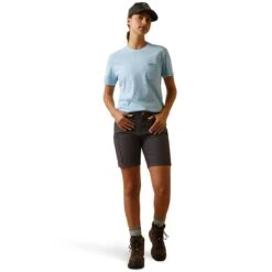 Ariat Rebar Shirts: Women's 10043848 Clearsky CottonStrong Roughneck Graphic T-Shirt 12 Ariat Rebar Shirts: Women's 10043848 Clearsky CottonStrong Roughneck Graphic T-Shirt -Work Clothes Store s23 wms work 10043848 full