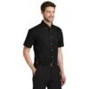 Port Authority Shirts: Men's Black S500T BLK Short Sleeve Twill Shirt With Pocket 1 Port Authority Shirts: Men's Black S500T BLK Short Sleeve Twill Shirt With Pocket -Work Clothes Store s500t black model 3q 082018