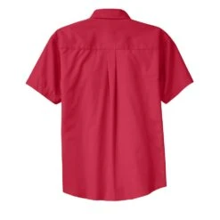 Port Authority Shirts: S508 RED Men's Red Short Sleeve Shirt 13 Port Authority Shirts: S508 RED Men's Red Short Sleeve Shirt -Work Clothes Store s508 redlightstone flat back