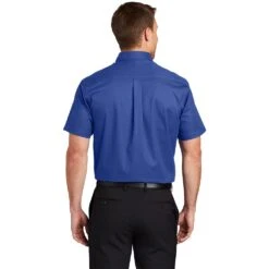 Port Authority Shirts: Men's Royal Blue Short Sleeve Shirt S508 RYL -Work Clothes Store s508 royalclassicnavy model back