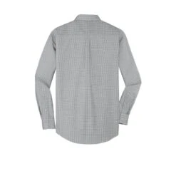 Port Authority Shirt: Men's S639 CHR Charcoal Plaid Pattern Easy Care Shirt 5 Port Authority Shirt: Men's S639 CHR Charcoal Plaid Pattern Easy Care Shirt -Work Clothes Store s639 charcoal flat back