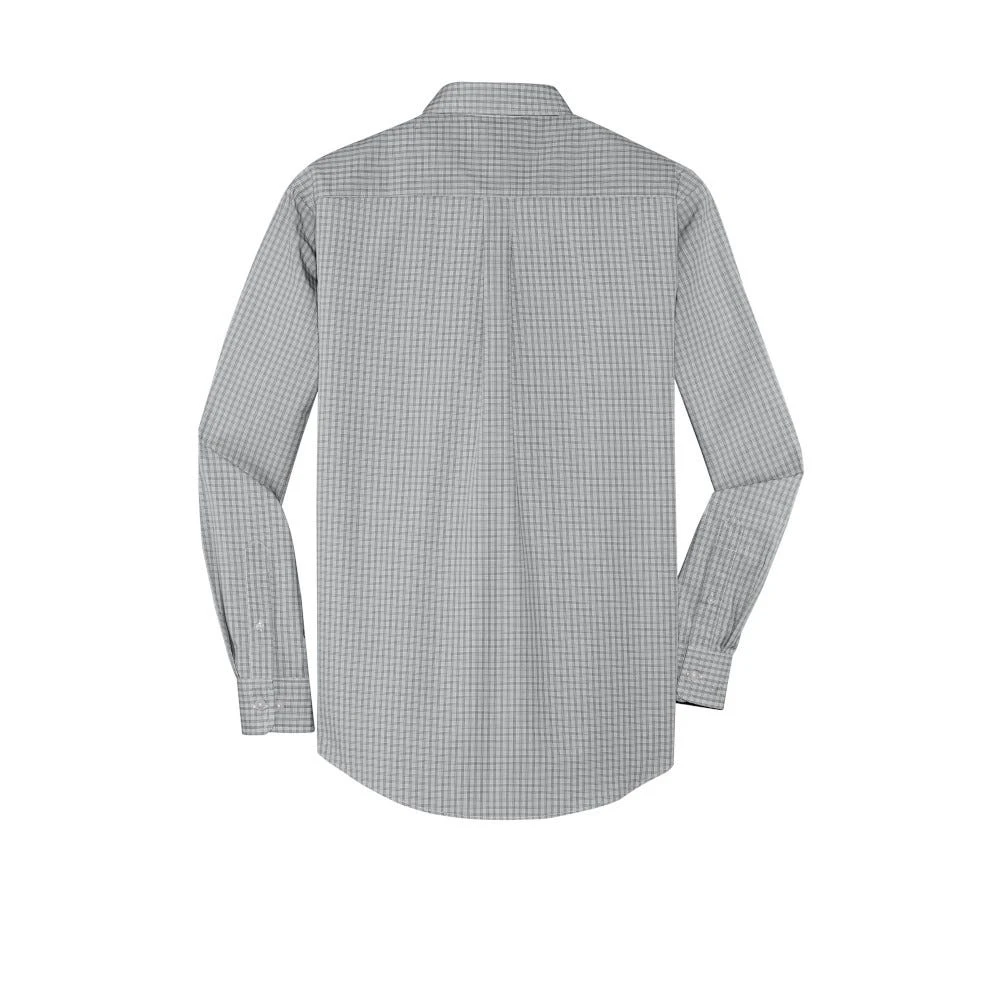 Port Authority Shirt: Men's S639 CHR Charcoal Plaid Pattern Easy Care Shirt 4 Port Authority Shirt: Men's S639 CHR Charcoal Plaid Pattern Easy Care Shirt - Image 2