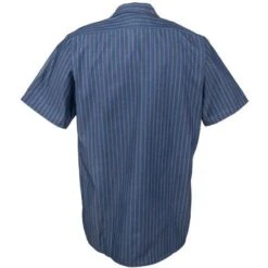 Red Kap Shirts: Men's SP24 EX Industrial Blue Striped Work Shirt -Work Clothes Store sp24ex9 redkapb 01