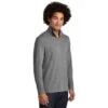 Sport-Tek Pullover: Men's ST407DGH Dark Grey Heather Triad Solid PosiCharge Tri-Blend Wicking 1/4-Zip Pullover 1 Sport-Tek Pullover: Men's ST407DGH Dark Grey Heather Triad Solid PosiCharge Tri-Blend Wicking 1/4-Zip Pullover -Work Clothes Store st407 darkgreyheather model 3q 012019