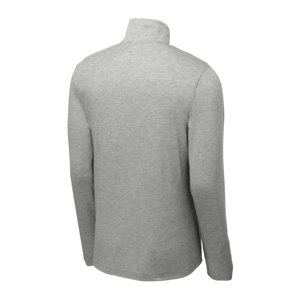 Sport-Tek Pullover: Men's ST407LGH Light Grey Heather Solid PosiCharge Tri-Blend Wicking 1/4-Zip Pullover 8 Sport-Tek Pullover: Men's ST407LGH Light Grey Heather Solid PosiCharge Tri-Blend Wicking 1/4-Zip Pullover - Image 6