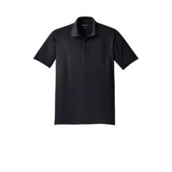 Sport-Tek Shirts: Men's ST650 BLK Black Moisture-Wicking Micropique Polo Shirt 12 Sport-Tek Shirts: Men's ST650 BLK Black Moisture-Wicking Micropique Polo Shirt -Work Clothes Store st650 black flat front