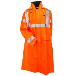 Tingley Coats: Waterproof Men's C44129 Orange FR Eclipse High Vis Coat -Work Clothes Store tingley c44129 long f 01