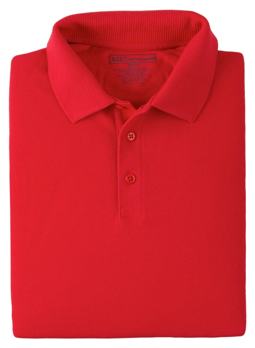 5.11 Tactical Shirts: Men's Red Cotton Knit Polo Shirt 41060 477 4 5.11 Tactical Shirts: Men's Red Cotton Knit Polo Shirt 41060 477 - Image 2