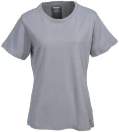 Wolverine Apparel Shirts: Women's W1204570 028 Grey Short Sleeve Lena Tee Shirt -Work Clothes Store wolverine w1204570 028 f 01