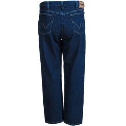 Wrangler Jeans: Men's Antique Navy 35001 AN Rugged Wear Relaxed Fit Work Jeans -Work Clothes Store wrangler 35001an b 01