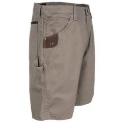 Wrangler Riggs Shorts: Men's Dark Khaki 3W320 DK Ripstop Carpenter Shorts -Work Clothes Store wrangler 3w320 dk r 01